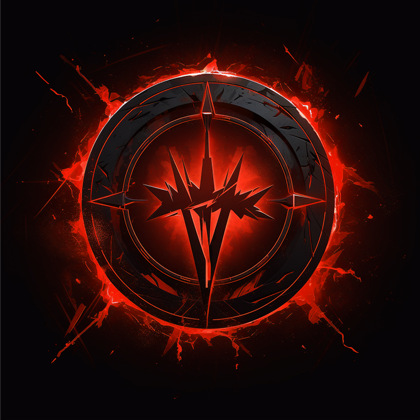 Red Raptor Logo in cyberpunk world.